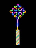 Snowflake Shape Light Up Wand ( Multicolour Light ) - thefancydress.co.uk