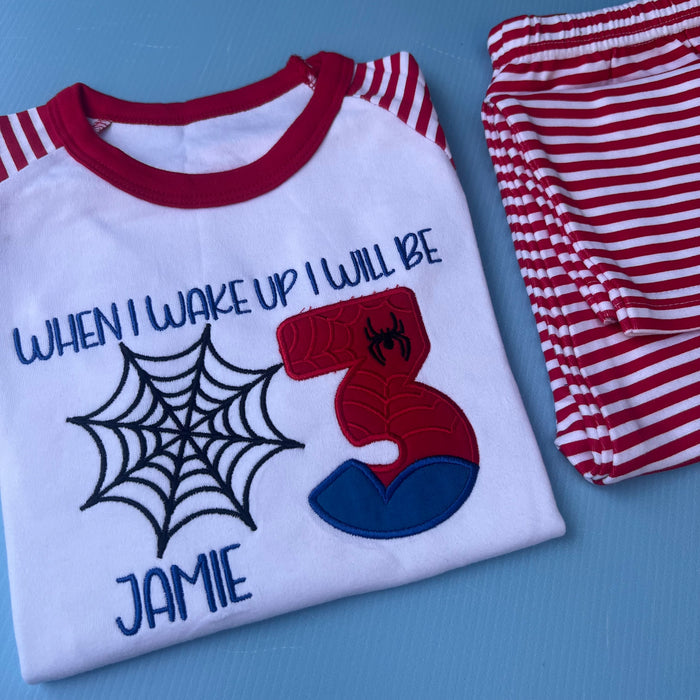 Spiderman Inspired Birthday Pyjamas