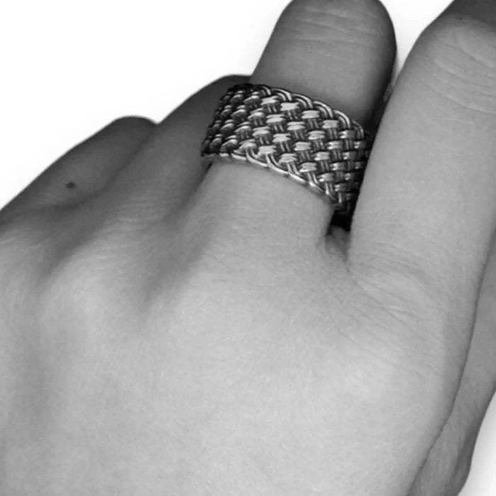 Stainless Steel Interwoven Ring - Wild Time Fashion