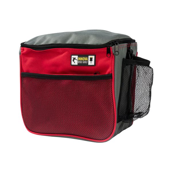 Red and black bag with Innova Disc Golf logo on a white background