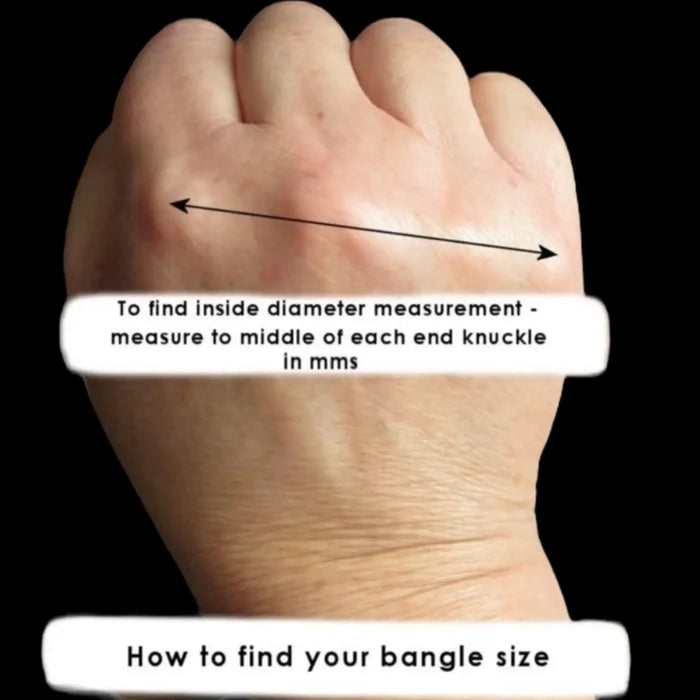 How to measure for a bangle bracelet in mm