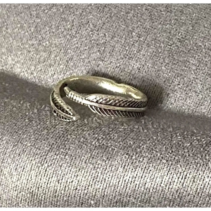 Sterling Silver Feather Cuff Ring