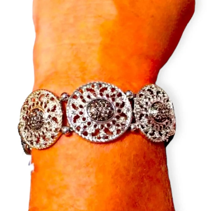 Sterling Silver Filagree Wheel Find a Way Bracelet - Wild Time Fashion