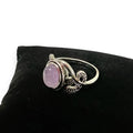 Sterling Silver Floral Purple Quartz Ring