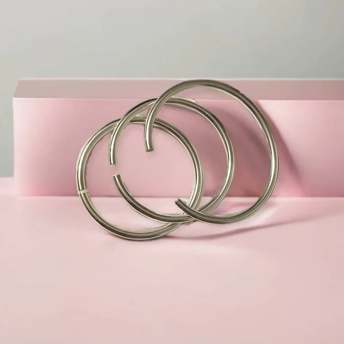 Sterling Silver Smooth Open Bangle shows multi sizes open bangle