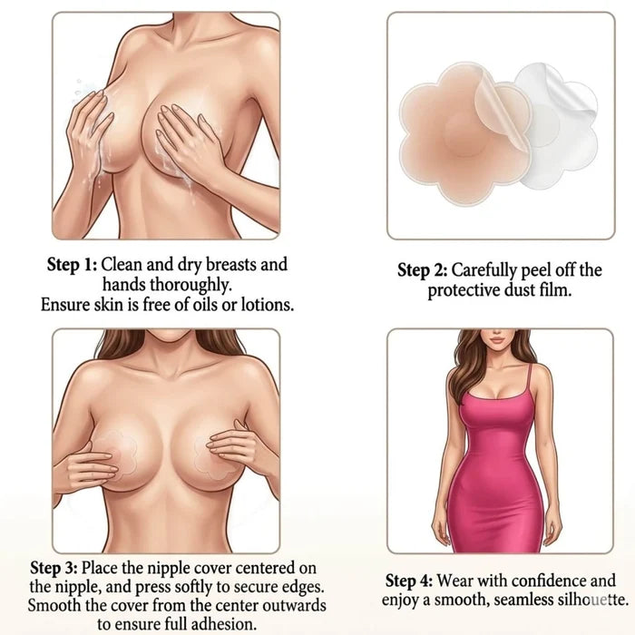 Stick On Silicone Pink Lift Bra Cups - Pink / silicone / Adhesive - Bras