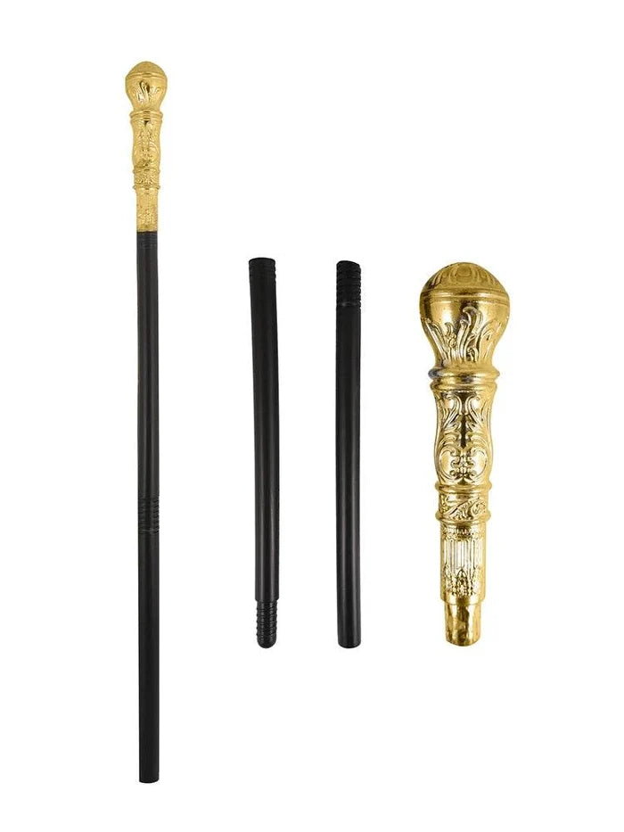 Stick Pimp With Silver Top 3 Pcs Set - thefancydress.co.uk