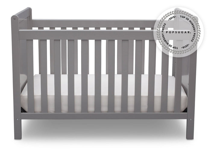Delta Children Grey 026 Sunnyvale 4-in-1 Convertible Crib, a3a with badge