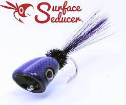 Surface Seducer Double Barrel Baitfish Popper Flymen Fishing Company 1/0 / Black/Purple Flies Rivers and Glen Trading Co