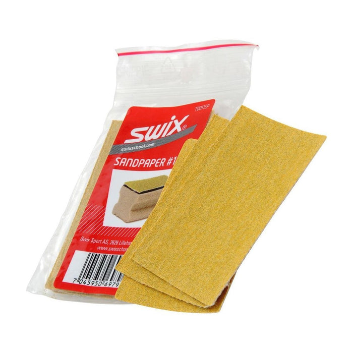 Swix sandpaper with packaging on a white background