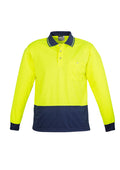 Syzmik Unisex Hi Vis Basic Spliced L/S Polo