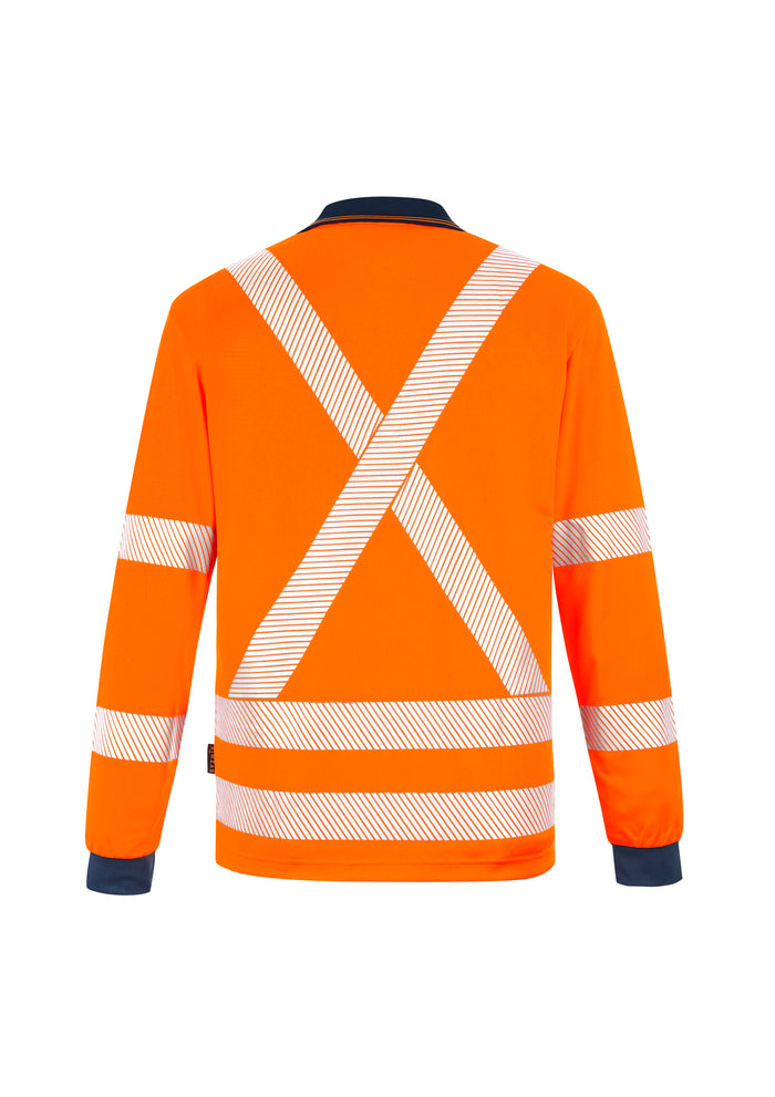 Syzmik Unisex Hi Vis X Back NSW Rail L/S Polo