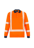 Syzmik Unisex Hi Vis X Back NSW Rail L/S Polo