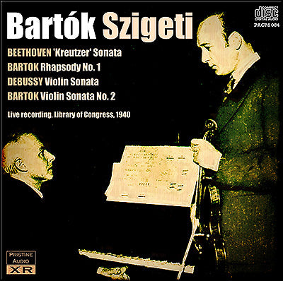 SZIGETI & BARTÓK Beethoven, Bartók & Debussy Sonatas (1940) - PACM084 - CD