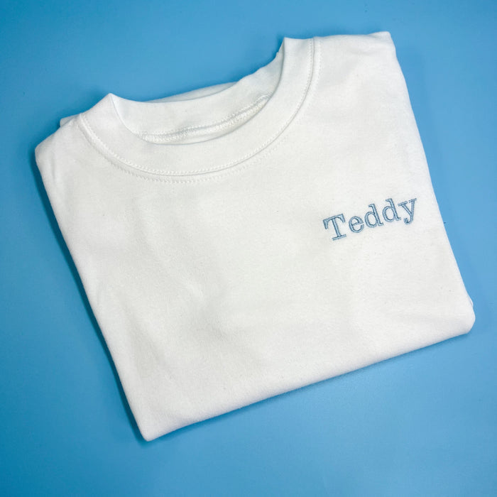 T-Shirt with Side of Chest Name