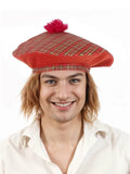Tartan Scottish Hat With Hair - thefancydress.co.uk