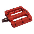 EVO, Tenacity, Platform Pedals, Body: Nylon, Spindle: Cr-Mo, 9/16'', Red, Pair