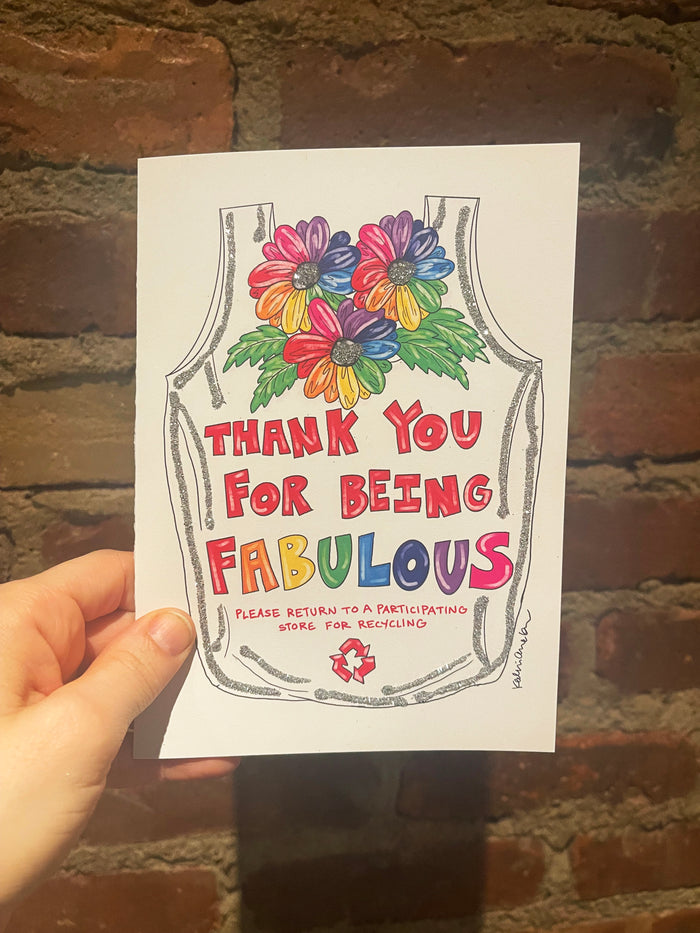 Thank You Glitter Card
