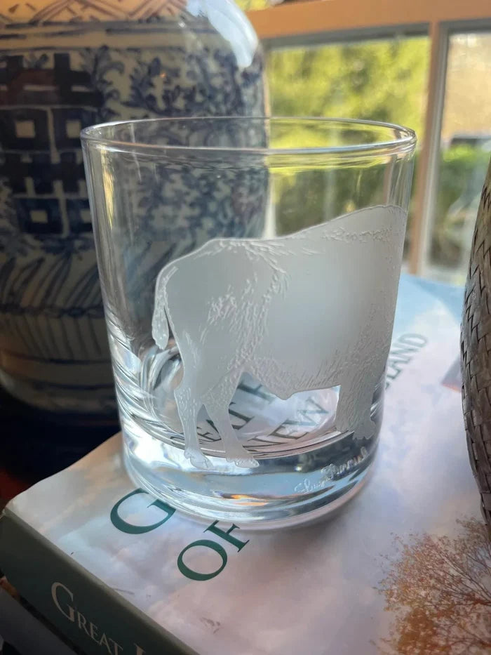 The Jackson Glass Set: Bison J Earl & Sons Glassware Rivers and Glen Trading Co