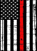 DoorFoto Door Cover Thin Red Line
