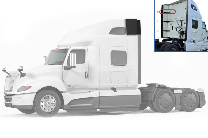 Top Wind Fairing Cab Panel w/Bracket & w/Extender Driver International LT625