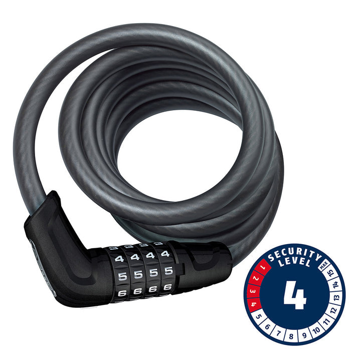 Abus, Tresor 6512C, Cable Lock, Combo, 12mm, 180cm, 5.9', Black