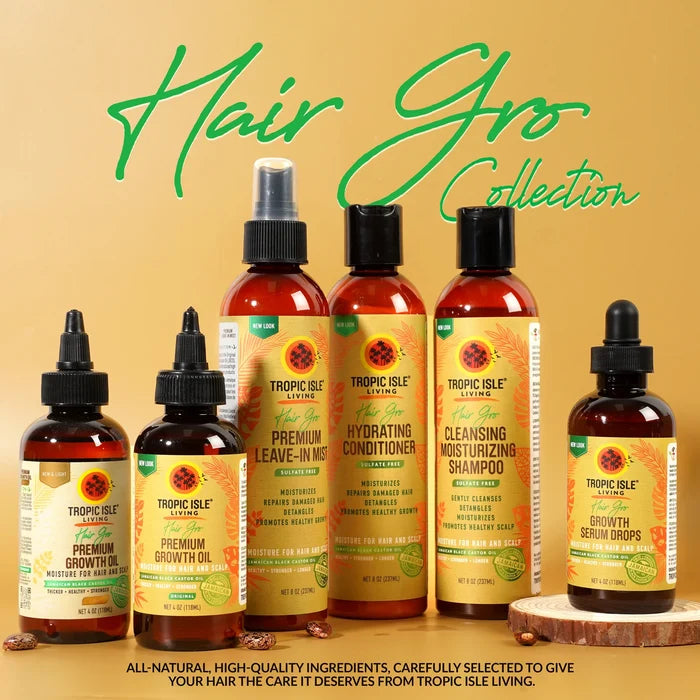 Tropic Isle Living Hair Gro Cleansing Moisturizing Shampoo 8oz