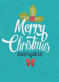 DoorFoto Door Cover Turquoise Christmas