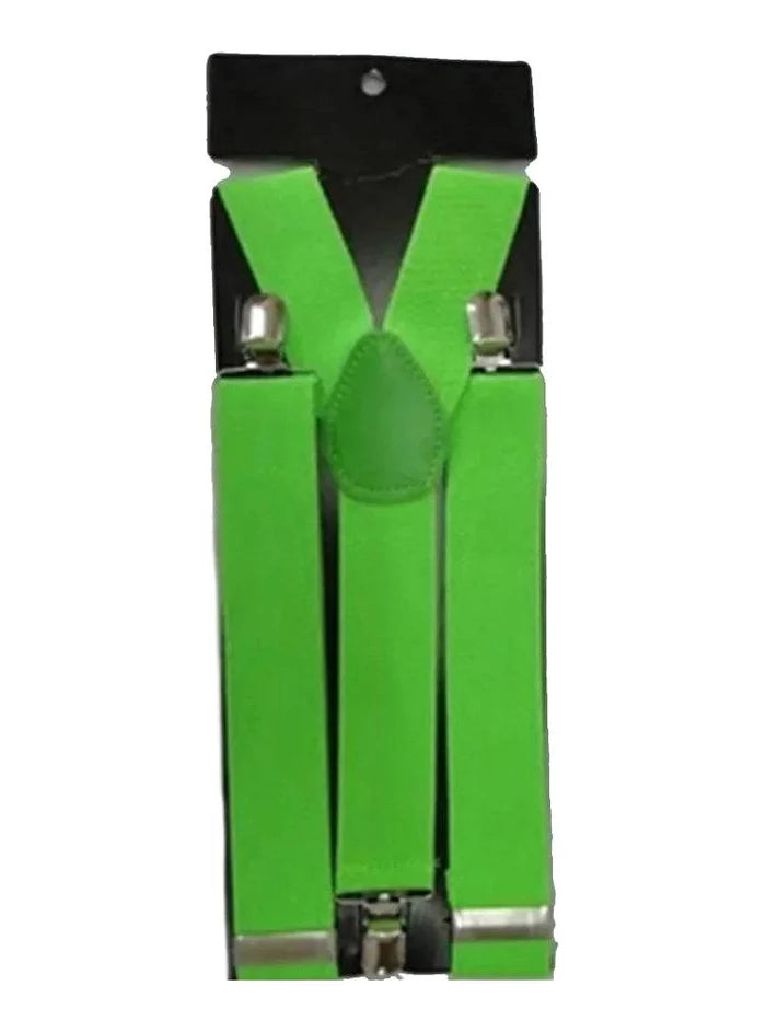 Unisex Adjustable Suspenders Plain Braces - thefancydress.co.uk