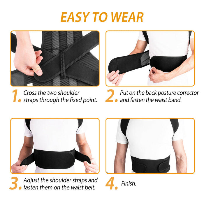 Unisex Back Posture Corrector – Shoulder & Lumbar Support