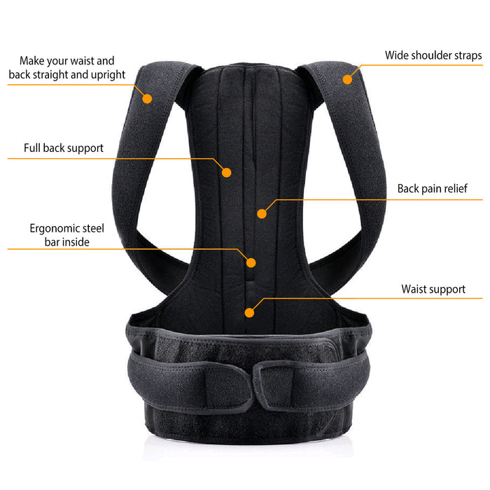 Unisex Back Posture Corrector – Shoulder & Lumbar Support