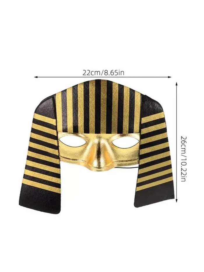 Unisex Egypt Pharaoh Fancy Dress Costume Mask - thefancydress.co.uk