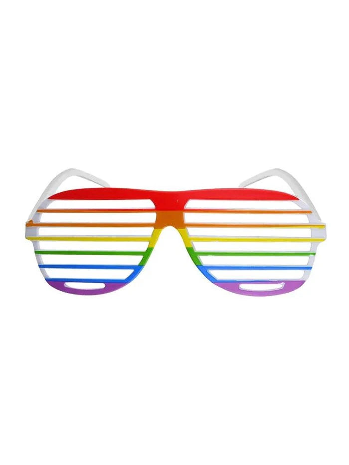 Unisex Festival Fashion Face Wear Rainbow Glasses - thefancydress.co.uk