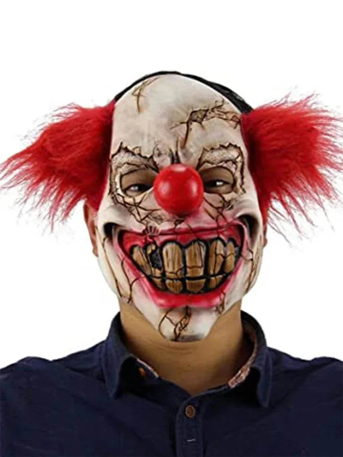 Unisex Horror Demon Latex Clown Halloween Face Mask - thefancydress.co.uk