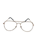 Unisex Rose Gold and Silver Frame With Clear Lens Glasses - thefancydress.co.uk