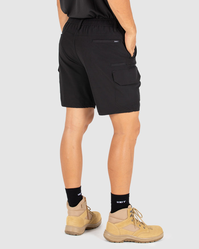 Unit Mens Flexlite Elastic Waist Utility Work Shorts