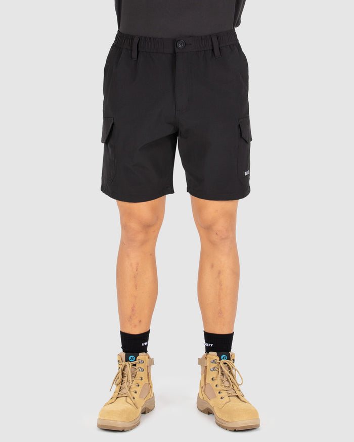 Unit Mens Flexlite Elastic Waist Utility Work Shorts