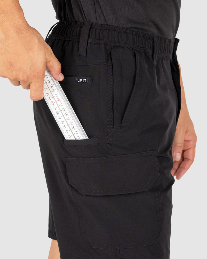 Unit Mens Flexlite Elastic Waist Utility Work Shorts