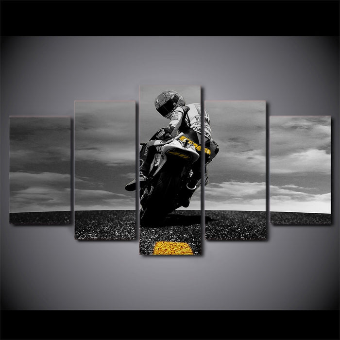 Valentino Rossi Moto Sports Motorcycle Decor Wall Art Prints - BlueArtDecor