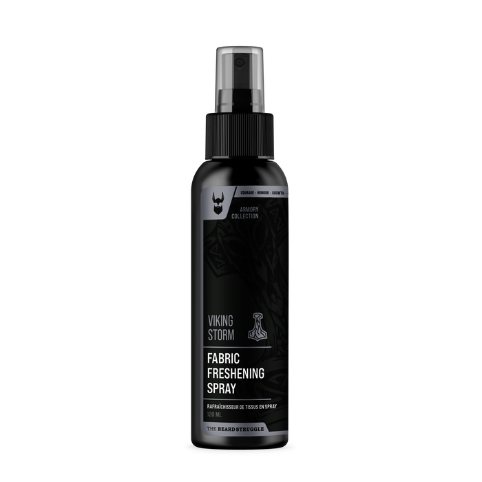 Fabric Spray in Viking Storm scent. The Beard Struggle