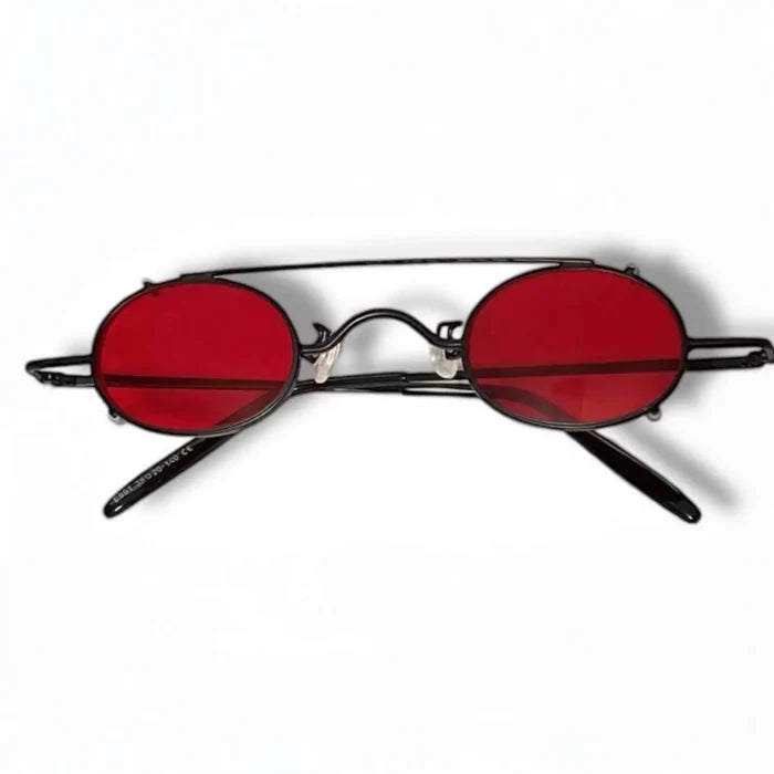 Vintage Circle Clip On Sunglasses