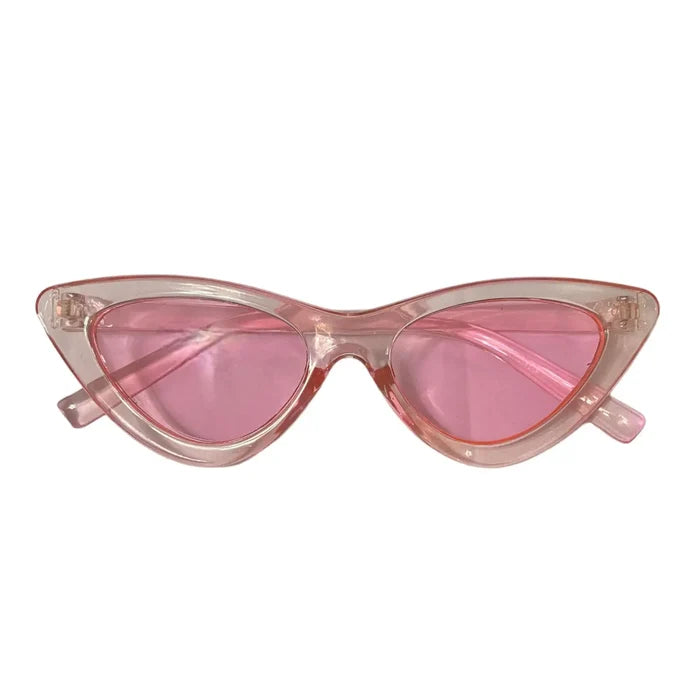 Vintage Retro Cat-Eye Pink Plastic Sunglasses