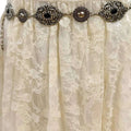 Vintage Western Concho Chain Belt antique silver or gold with faux stone detail. Adjustable waist or hip styling for boho, Y2K, and festival outfits.