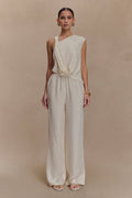 Violeta Straight Leg Pant - Ivory