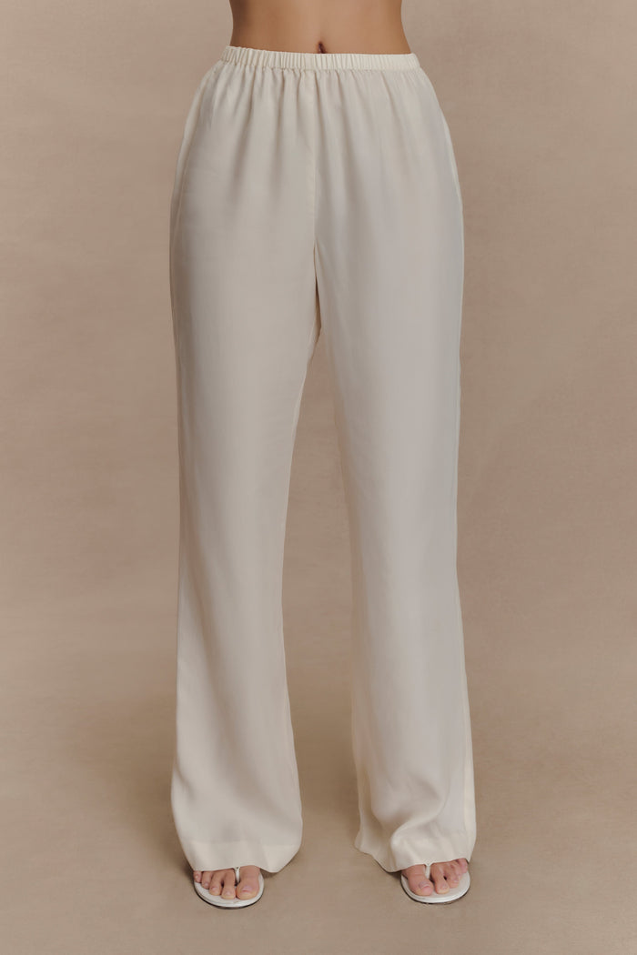 Violeta Straight Leg Pant - Ivory