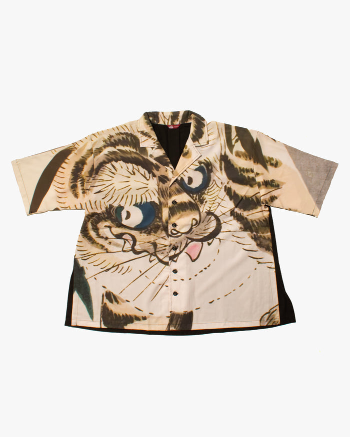 Wa-Modern Short Sleeve Button Up Shirt, BK Tora