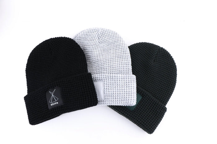 Waffle Beanie - Black