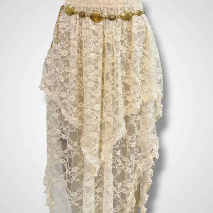 Western Flower Concho Link Chain Belt - Women’s Belts