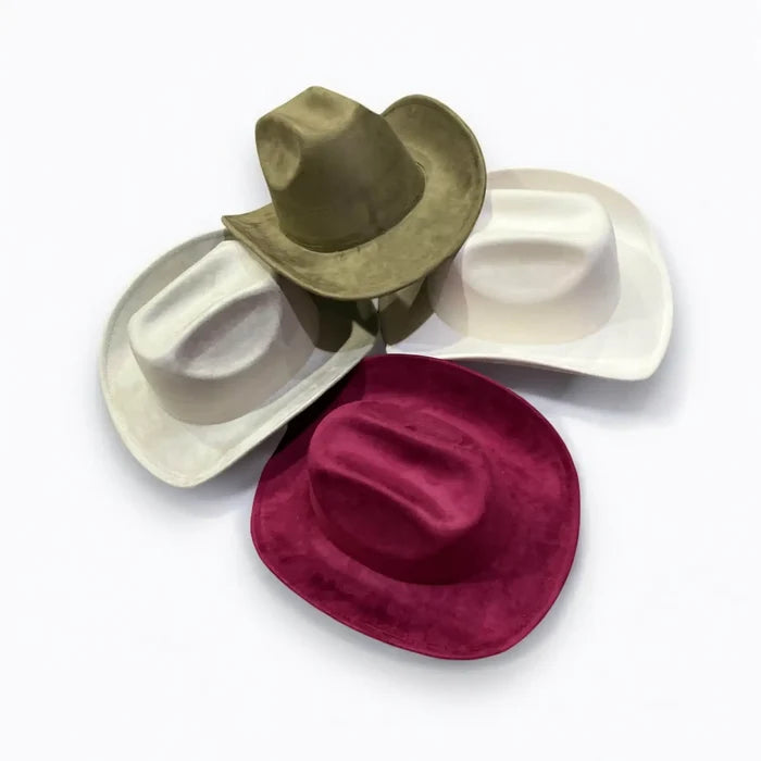 Wide Brim Suede Cowboy Hat Western four colors of wide brim western hats m/l unisex hat