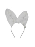 White Fur Light Up Bunny Ears Headband - thefancydress.co.uk